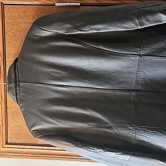 Leather Vintage Long Trench Coat - Picture 9 of 13
